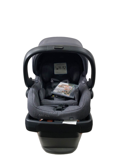  UPPAbaby MESA V2 Infant Car Seat, Greyson (Charcoal Melange Merino Wool), 2023