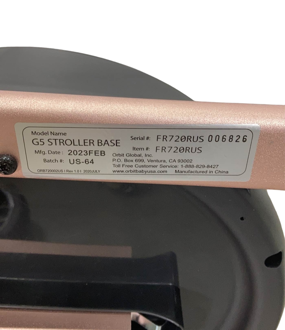  Orbit Baby G5 Stroller Frame Base, 2023, Rose Gold