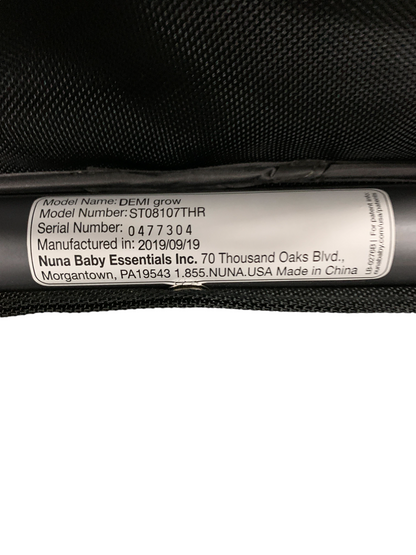  Nuna Demi Grow Stroller With Bassinet, 2019, Threaded