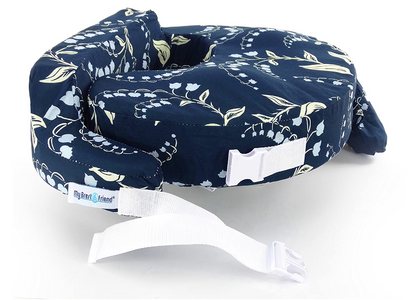  My Brest Friend Nursing Pillow With Extra Cover, Grey And Blue Bells