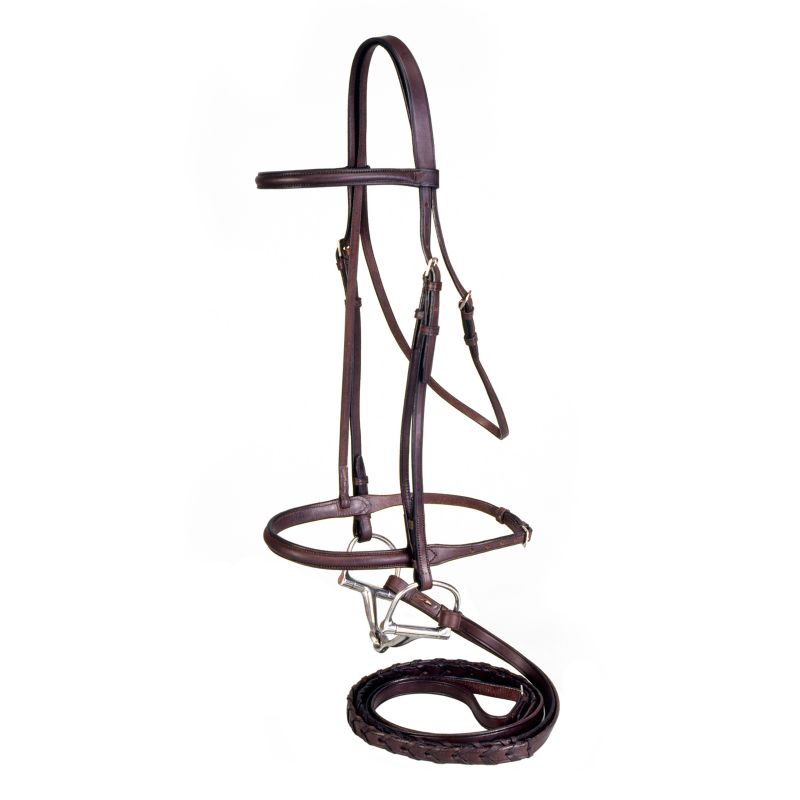 Silver Fox Raised Snaffle Bridle