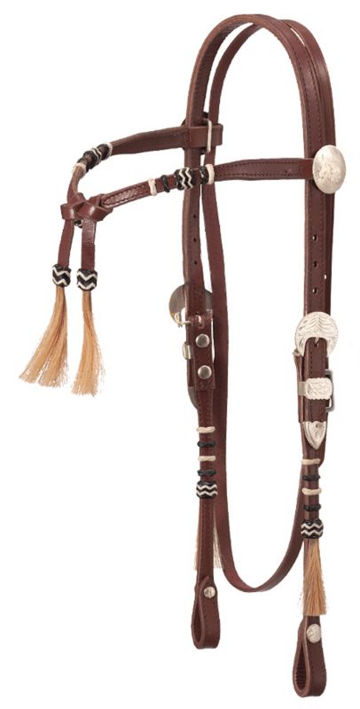Royal King Rolled Braided Tassel Headstall