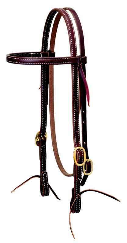 Weaver Cowboy Browband Headstall - Brass