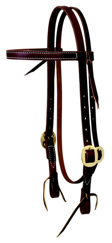 Weaver Economy Cowboy Headstall - Brass