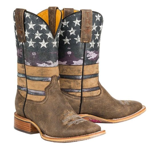 Tin Haul Ladies American Woman Square Toe Boots