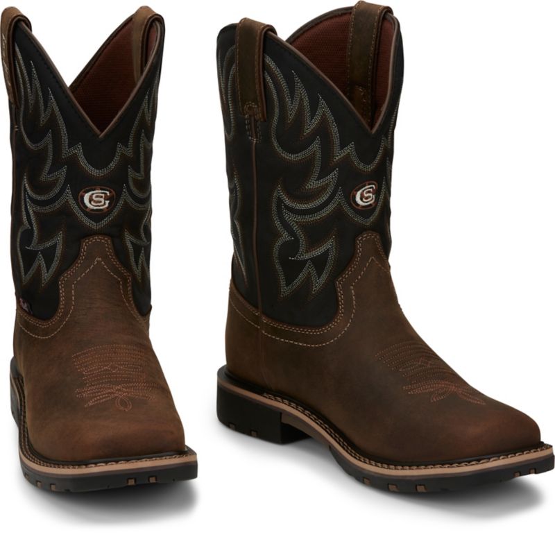Justin Men's George Strait Fireman Square Toe Boots
