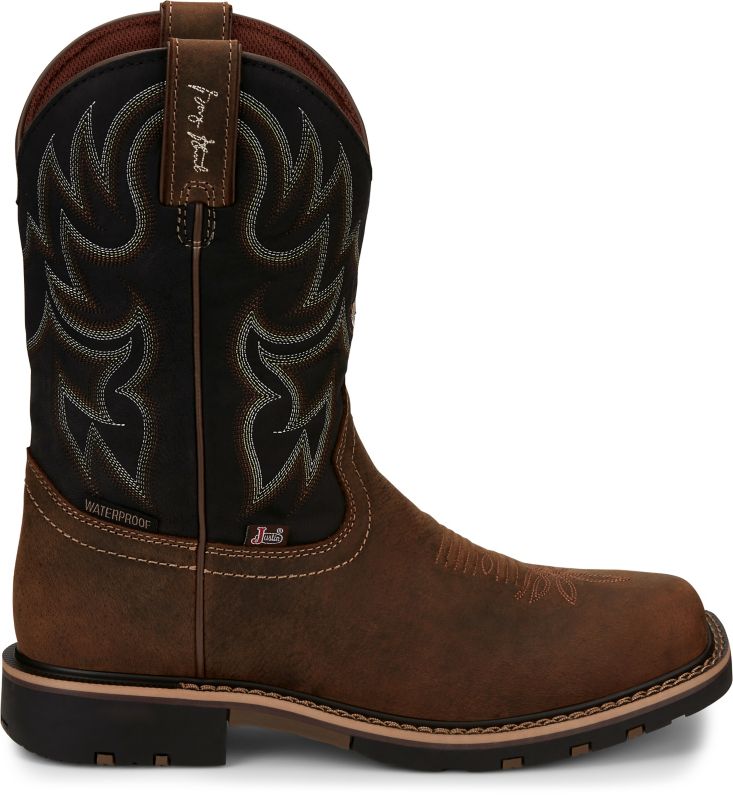 Justin Men's George Strait Fireman Square Toe Boots