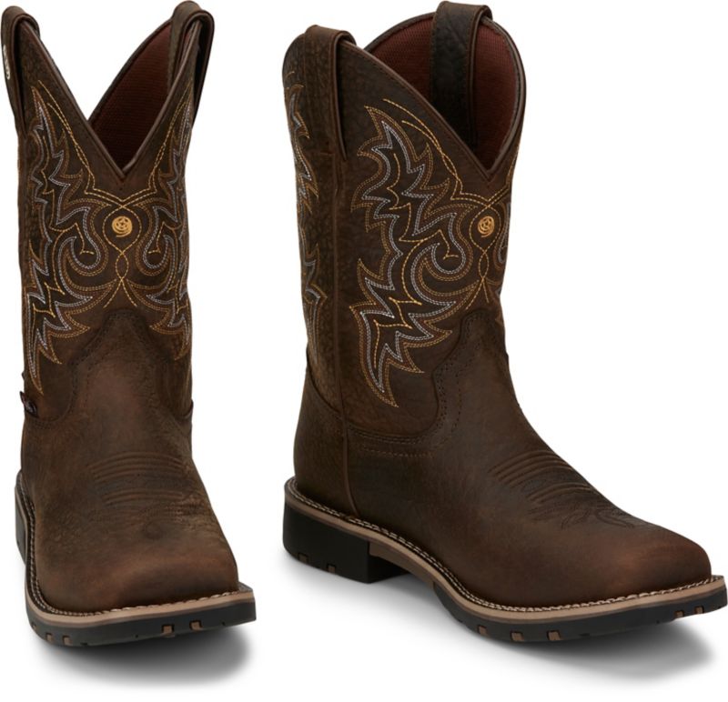 Justin Men's George Strait Fireman Square Toe Boots