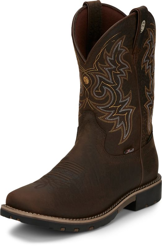 Justin Men's George Strait Fireman Square Toe Boots