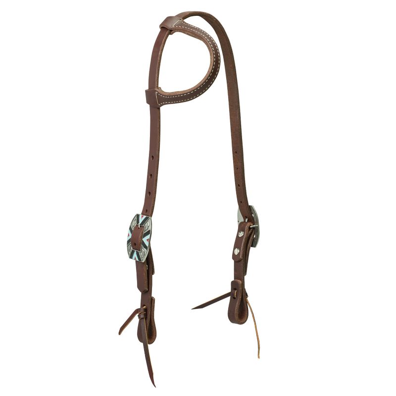Weaver Working Sliding Ear Headstall – Rope Edge