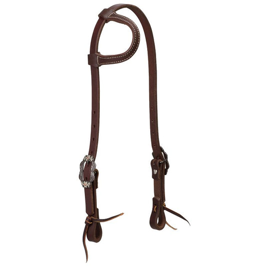 Weaver Floral Sliding Ear Headstall - Working Tack