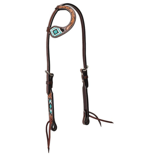 Weaver Turq Cross Turquoise Beaded Sliding Ear – Stunning Style