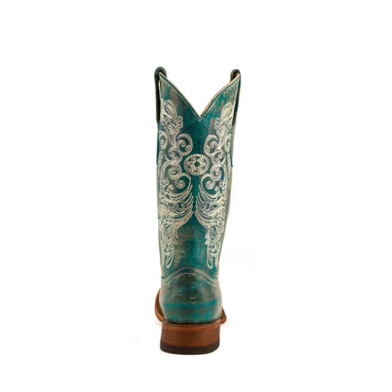 Ferrini Women's Southern Charm Square Toe Turquoise Boots