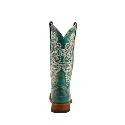 Ferrini Women's Southern Charm Square Toe Turquoise Boots
