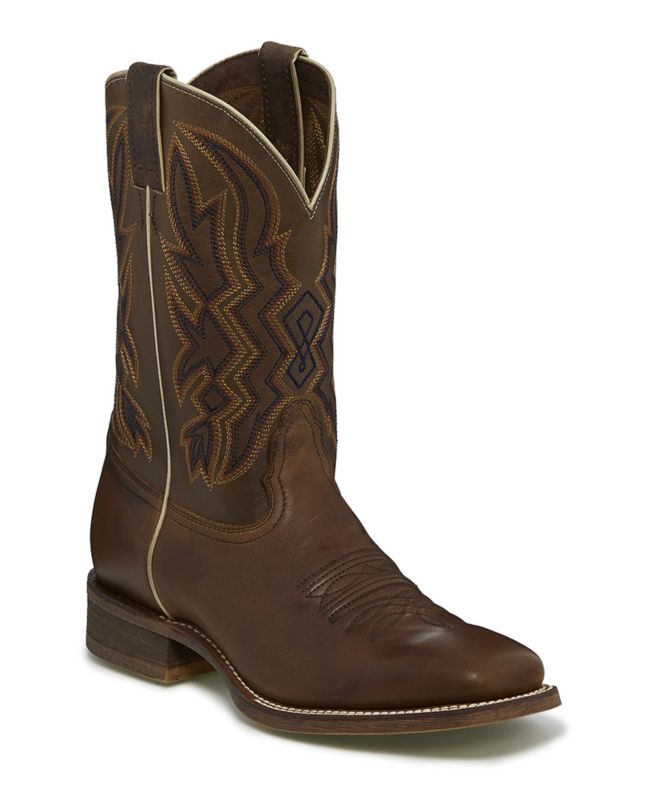 Nocona Mens Deputy Square Toe Brown Boots