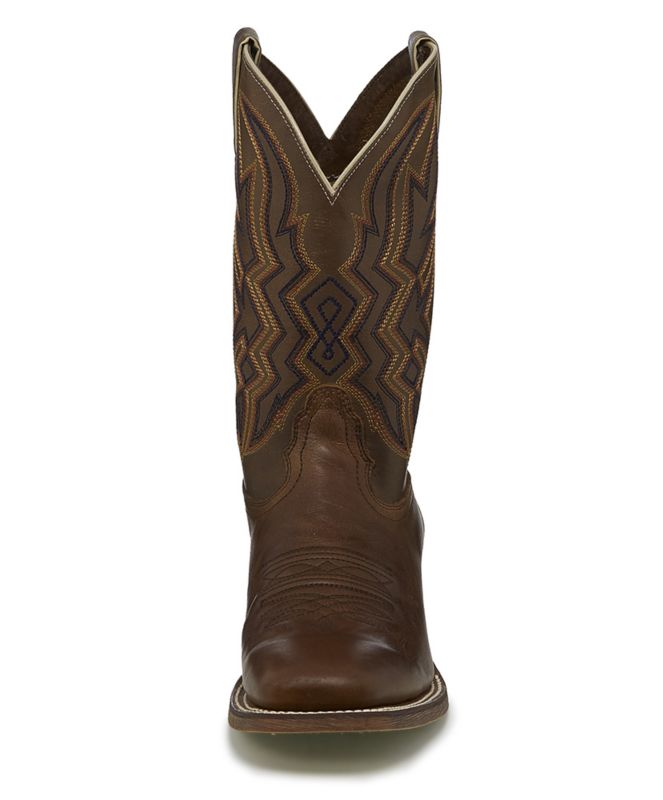 Nocona Mens Deputy Square Toe Brown Boots