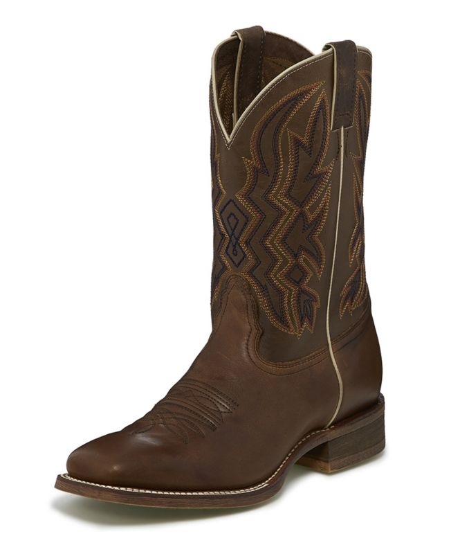 Nocona Mens Deputy Square Toe Brown Boots