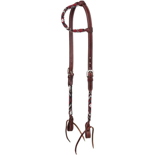 Beaded Red Diamond One-Ear Headstall