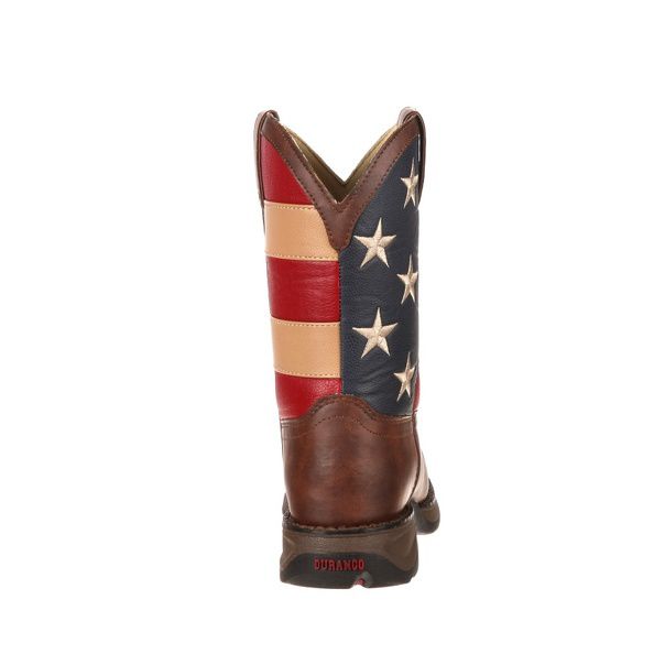 Lil Durango Kids Patriotic Square Toe Flag Boots