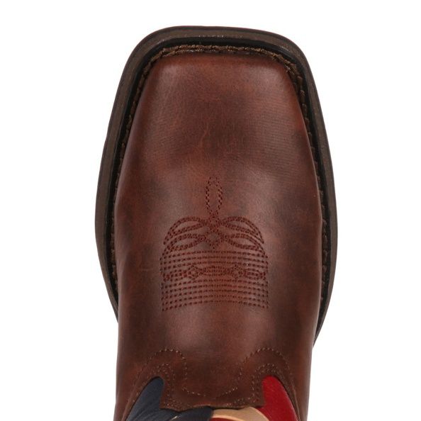 Lil Durango Kids Patriotic Square Toe Flag Boots