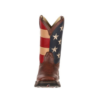 Lil Durango Kids Patriotic Square Toe Flag Boots