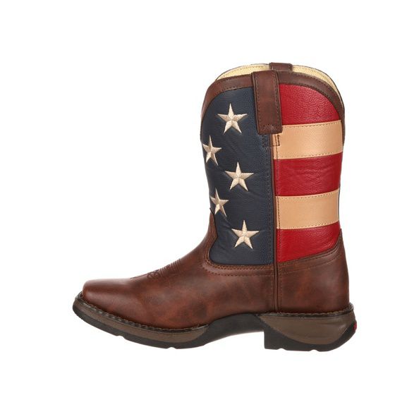 Lil Durango Kids Patriotic Square Toe Flag Boots