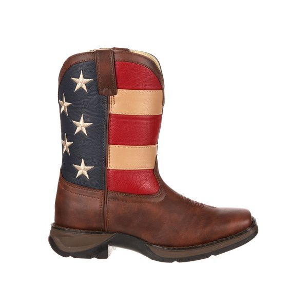 Lil Durango Kids Patriotic Square Toe Flag Boots