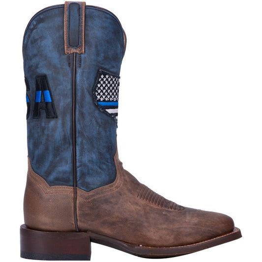 Dan Post Men's 11in Thin Blue Line Square Boots