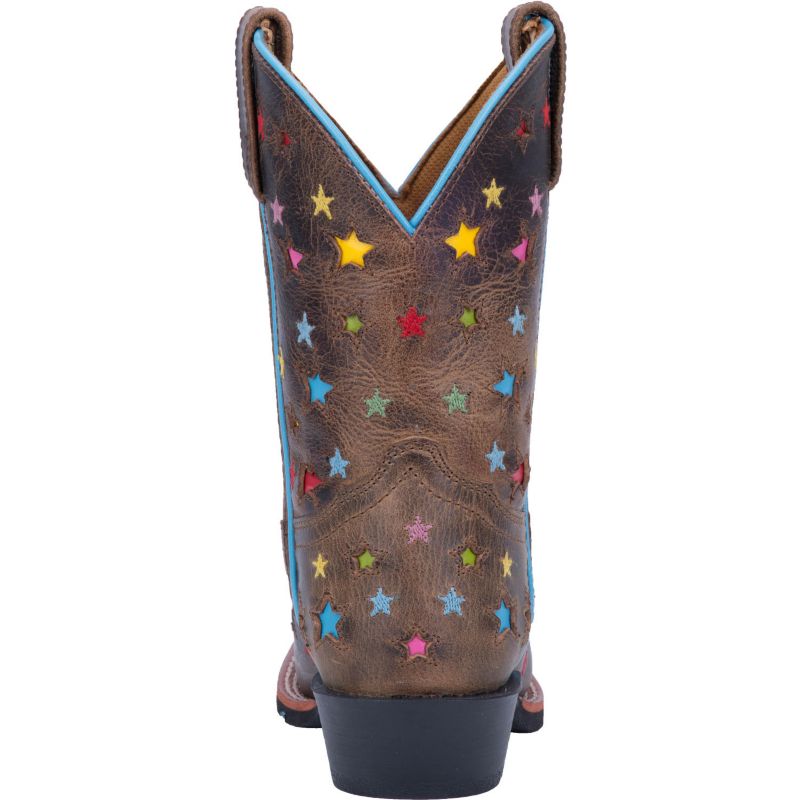 Dan Post Kids Starlett Square Toe Brown Boots