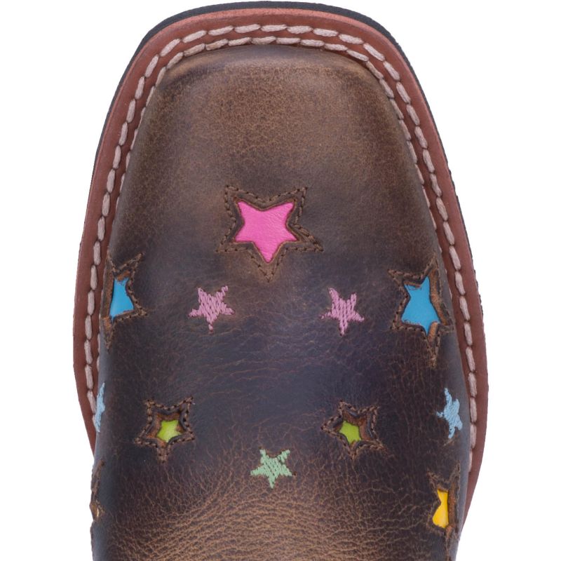 Dan Post Kids Starlett Square Toe Brown Boots