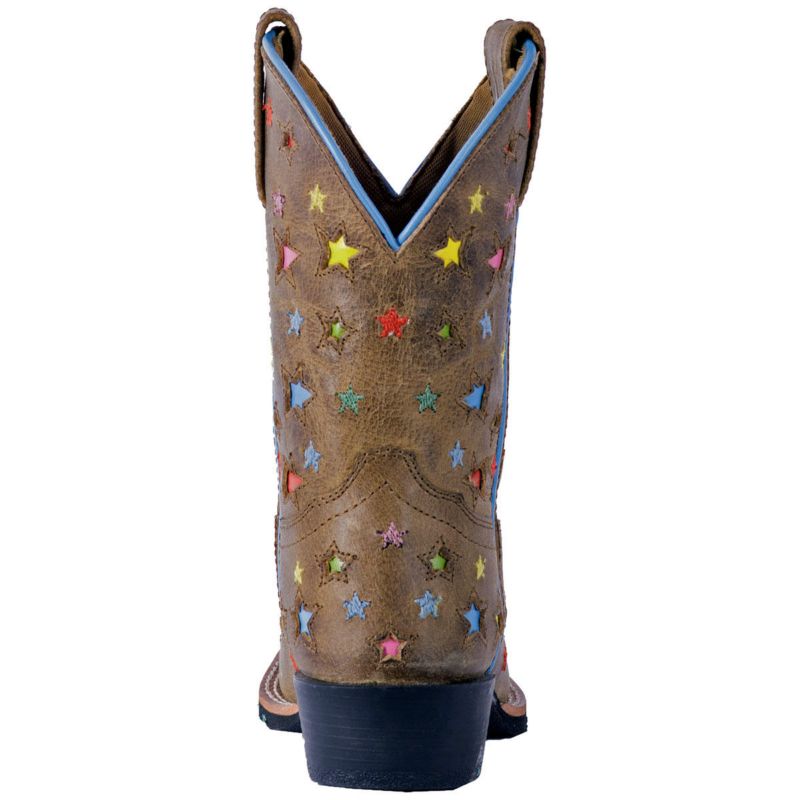 Dan Post Youth Starlett Sq Toe Brown Boots