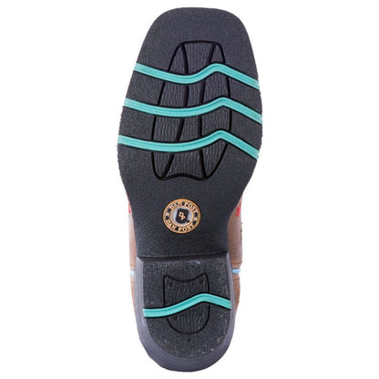 Dan Post Youth Starlett Sq Toe Brown Boots