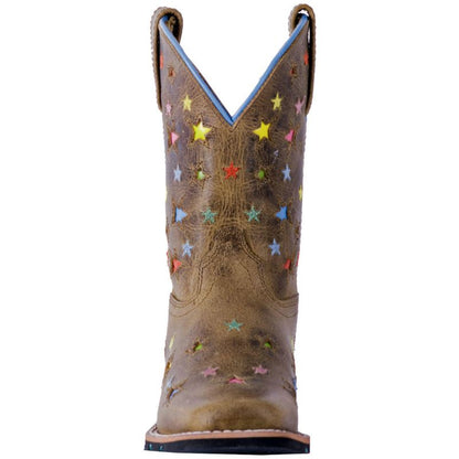 Dan Post Youth Starlett Sq Toe Brown Boots