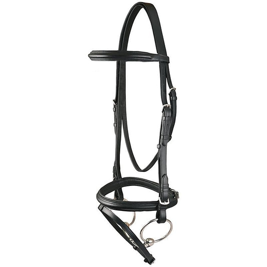 DaVinci Raised Pad Dressage Bridle with Flash