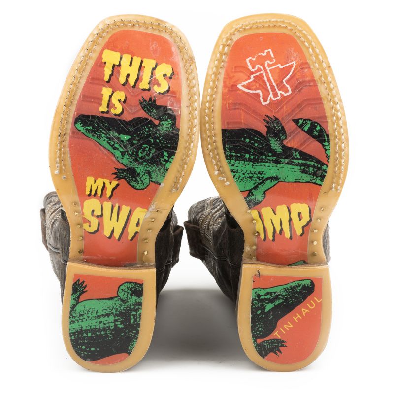 Tin Haul Little Kids Swamp Chomp Square Toe Boots