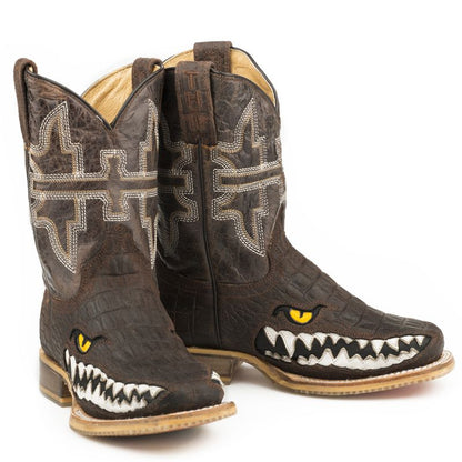 Tin Haul Little Kids Swamp Chomp Square Toe Boots