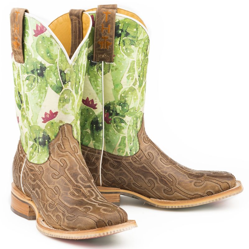 Tin Haul Ladies Cacstitch Square Toe Boots