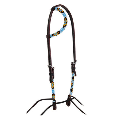 Circle Y Wrapped Bead One Ear Headstall