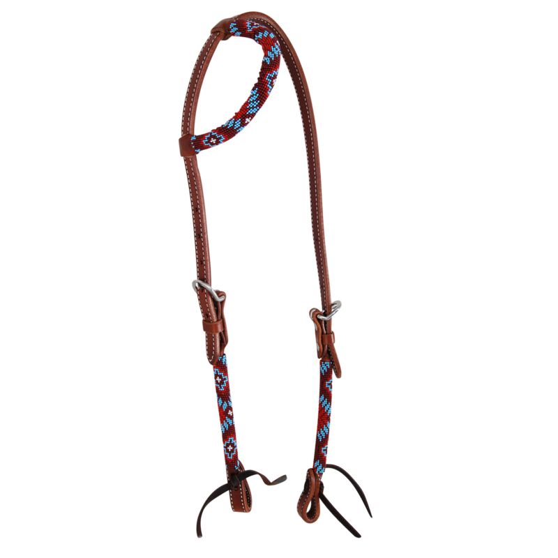 Circle Y Wrapped Bead One Ear Headstall