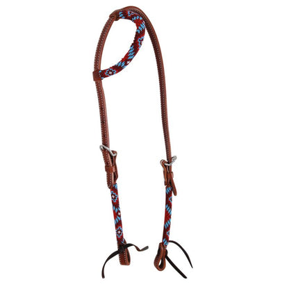 Circle Y Wrapped Bead One Ear Headstall