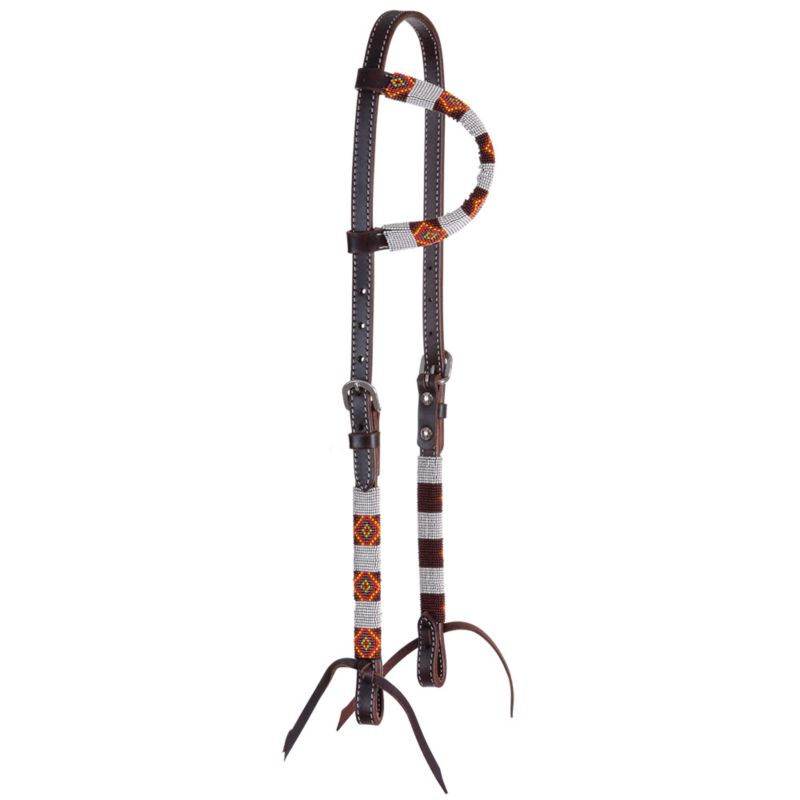 Circle Y Wrapped Bead One Ear Headstall