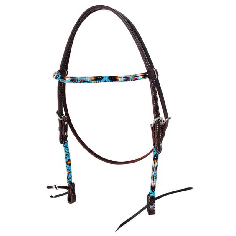 Circle Y Wrap Bead Browband Headstall – Vibrant Accents