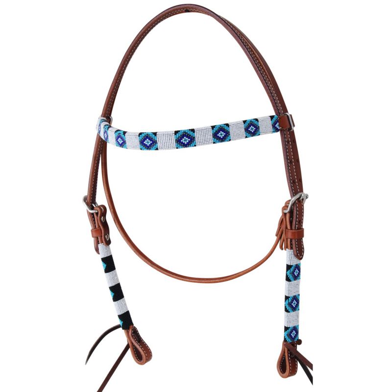 Circle Y Wrap Bead Browband Headstall – Vibrant Accents