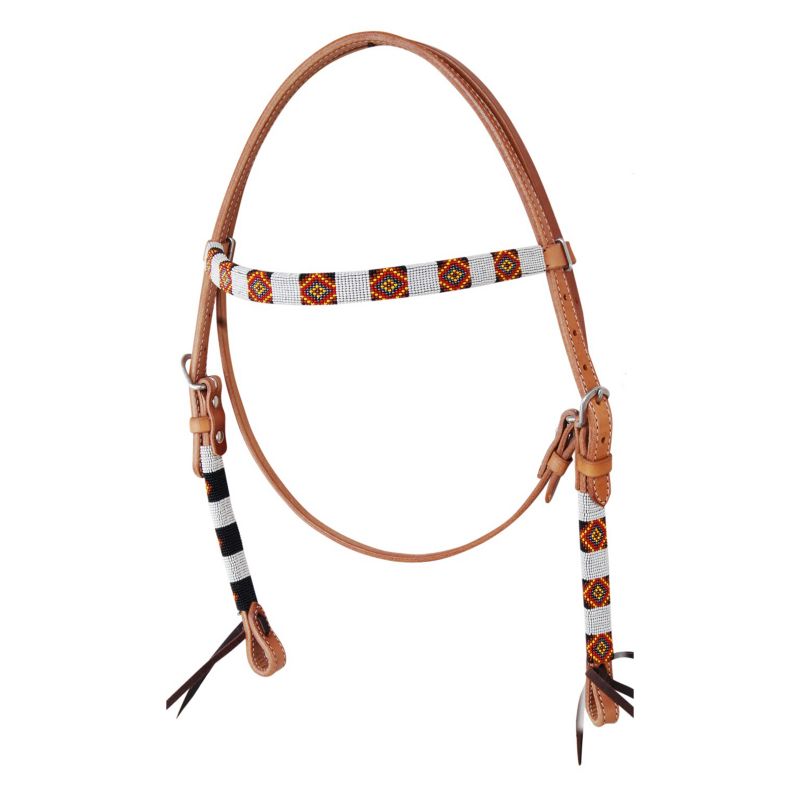 Circle Y Wrap Bead Browband Headstall – Vibrant Accents