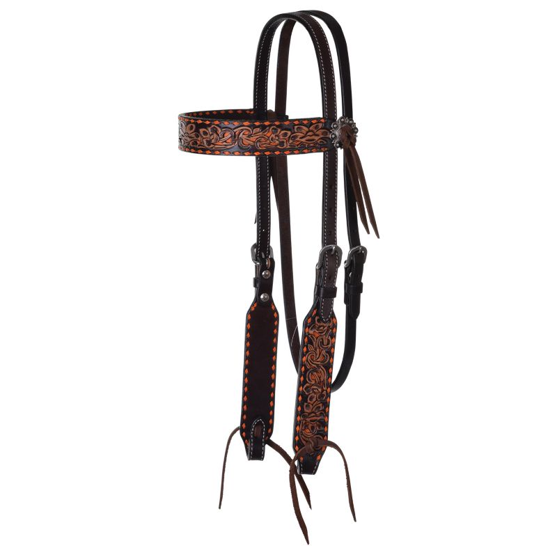 Circle Y Filigree Inlay Browband Headstall – Elegant Detail