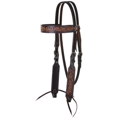 Circle Y Filigree Inlay Browband Headstall – Elegant Detail