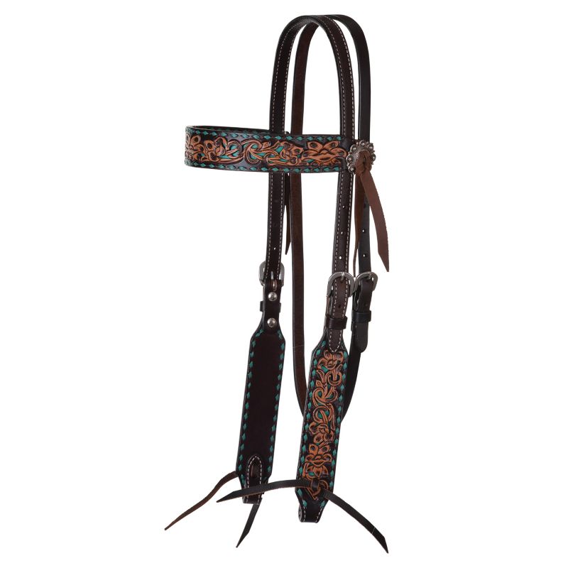 Circle Y Filigree Inlay Browband Headstall – Elegant Detail