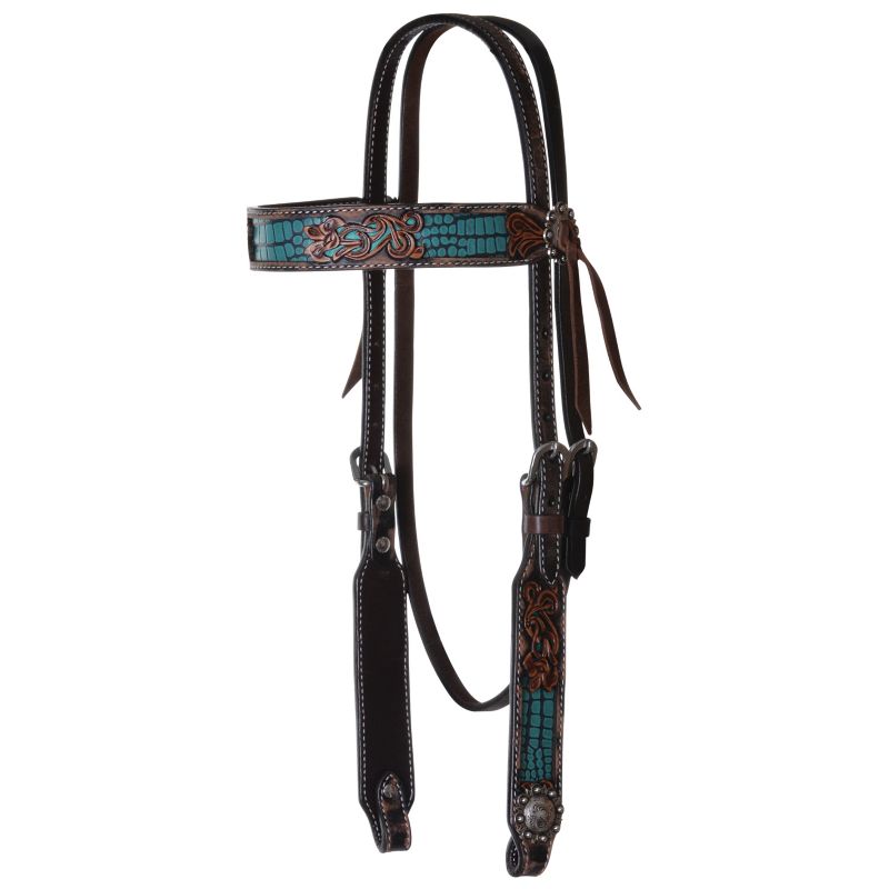 Circle Y Filigree Inlay Browband Headstall – Elegant Detail