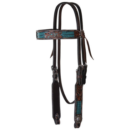 Circle Y Filigree Inlay Browband Headstall – Elegant Detail