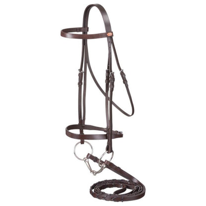 Silver Fox Laced Rein Snaffle Bridle